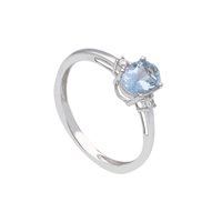 Anello Babila Milano Donna Bacia_Mi in Oro bianco Acquamarina 0.77 Ct 189904 - 189904